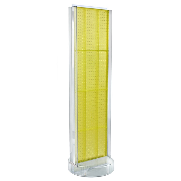 2 Sided- Yellow Pegboard Floor Display w/C-Channel